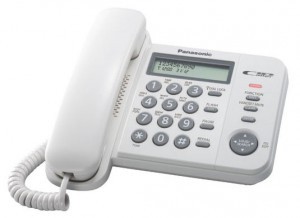 Телефон Panasonic KX-TS2356 АОН,Caller ID 16-значный ЖК-дисплей с часами русифицированная телефонная книга на 50 номеров журнал входящих вызовов на 50 записей блокировка набора выключение микрофона кнопка пауза" "