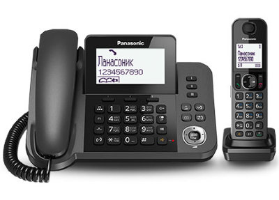 Телефон Panasonic KX-TGF310RUM Цифровой беспроводной телефон c 1 проводной трубкой и 1 беспроводной трубкой
